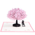 FQ marque en gros mariage salutation 3d pop up sakura carte